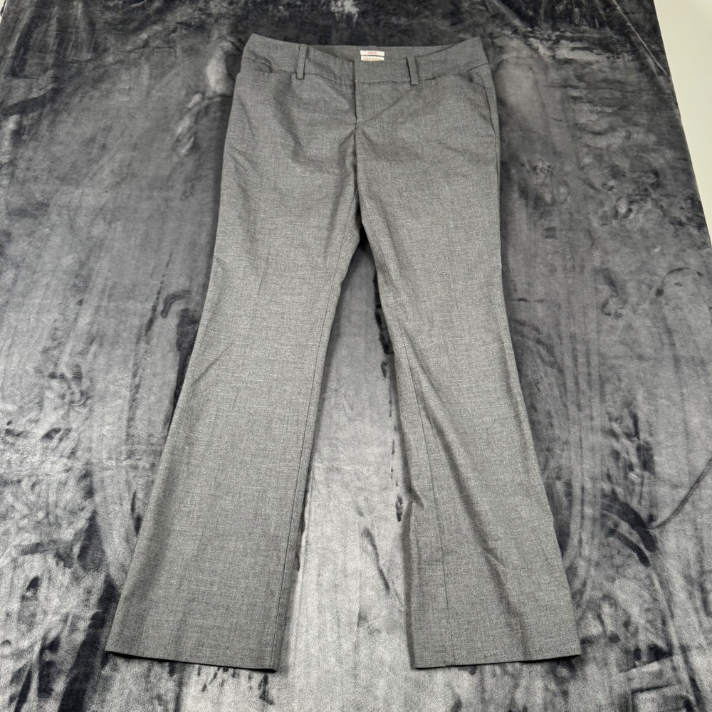 Merona Dress Pants Womens 10 Gray Modern Fit Stretch Trousers Office Wear